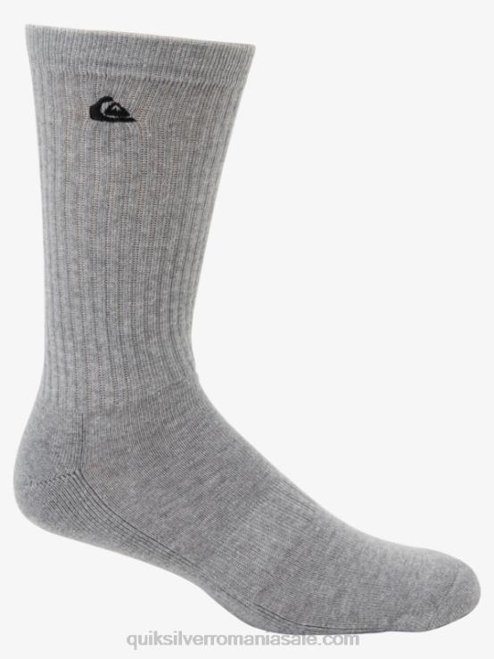alb Pachet de 2 șosete solide pentru echipaj XT6B1058 bărbați Quiksilver