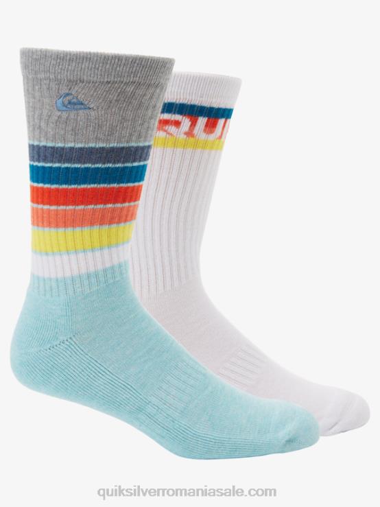 albastru deschis Pachet de 2 șosete de zi cu zi XT6B1092 bărbați Quiksilver