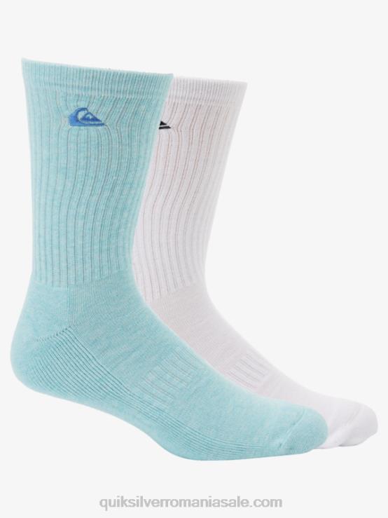 albastru deschis Pachet de 2 șosete solide pentru echipaj XT6B1060 bărbați Quiksilver