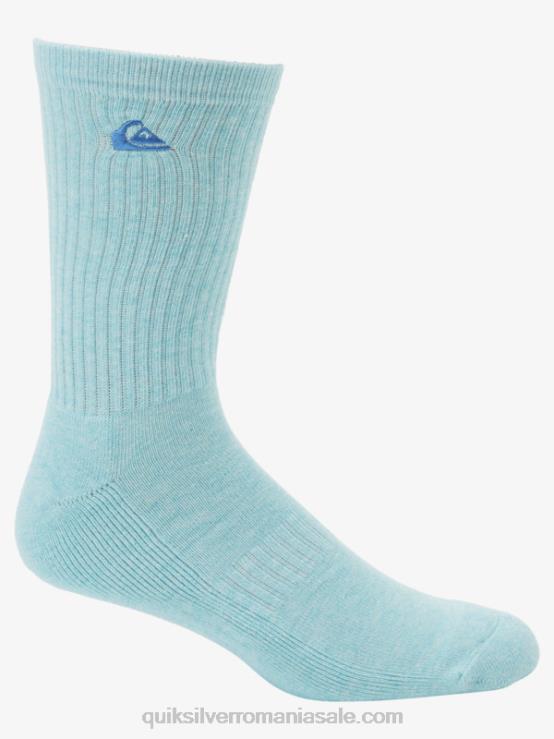 albastru deschis Pachet de 2 șosete solide pentru echipaj XT6B1060 bărbați Quiksilver