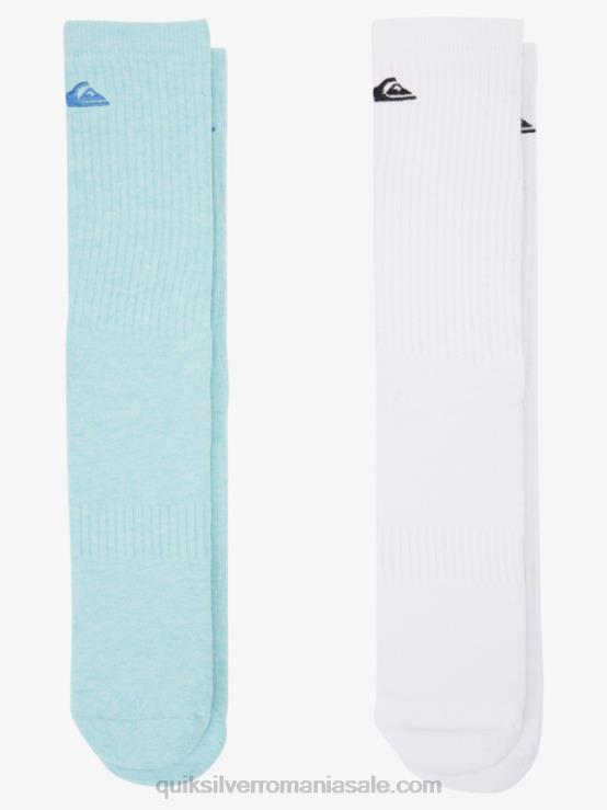 albastru deschis Pachet de 2 șosete solide pentru echipaj XT6B1060 bărbați Quiksilver