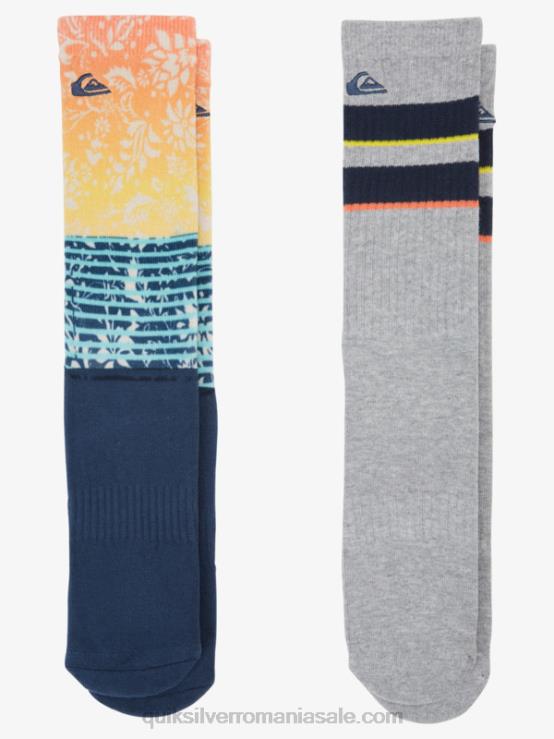 marina Pachet de 2 șosete jacquard pentru echipaj XT6B1142 bărbați Quiksilver