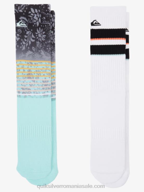 multi 1 Pachet de 2 șosete jacquard pentru echipaj XT6B1141 bărbați Quiksilver