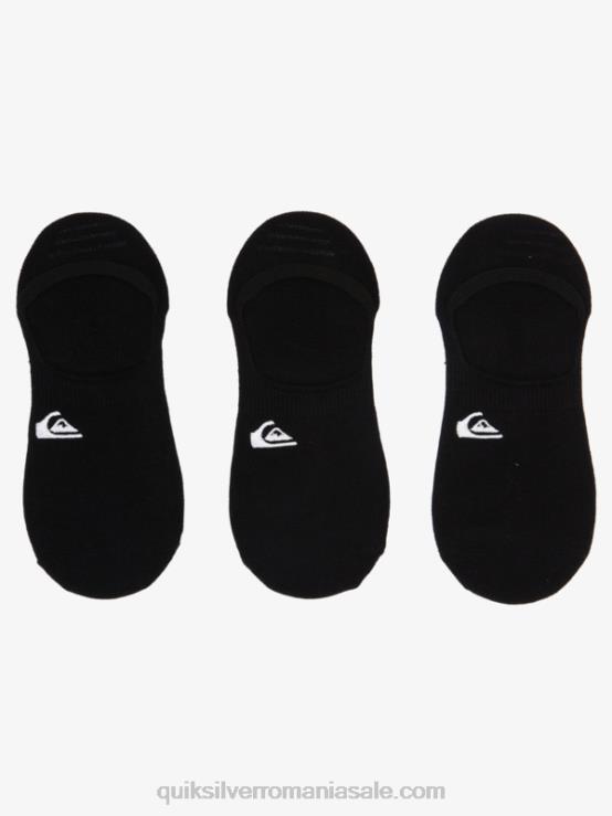 negru Pachet de 3 șosete no show XT6B777 bărbați Quiksilver