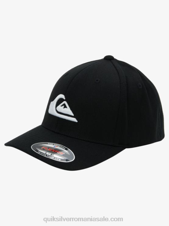 alb negru pălărie flexfit de munte și val XT6B1435 bărbați Quiksilver