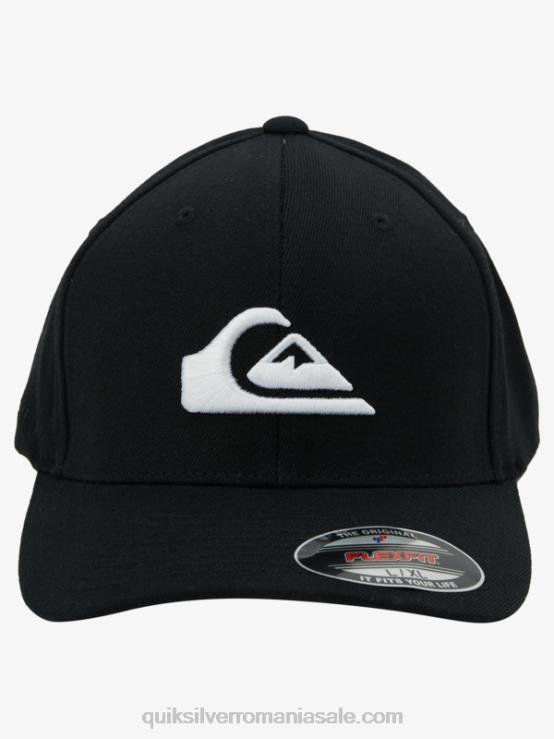 alb negru pălărie flexfit de munte și val XT6B1435 bărbați Quiksilver