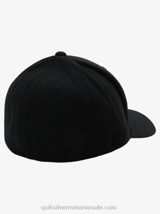 alb negru pălărie flexfit de munte și val XT6B1435 bărbați Quiksilver