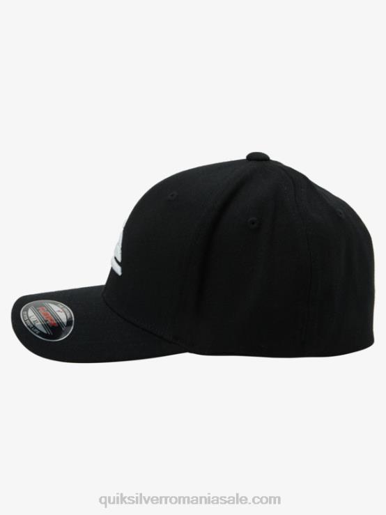 alb negru pălărie flexfit de munte și val XT6B1435 bărbați Quiksilver