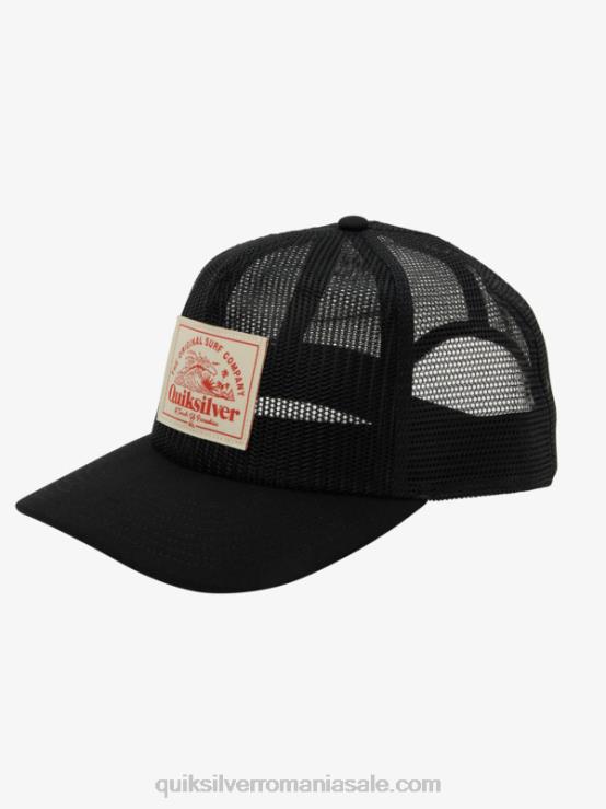 negru pălărie cu ochiuri de camion XT6B1075 bărbați Quiksilver