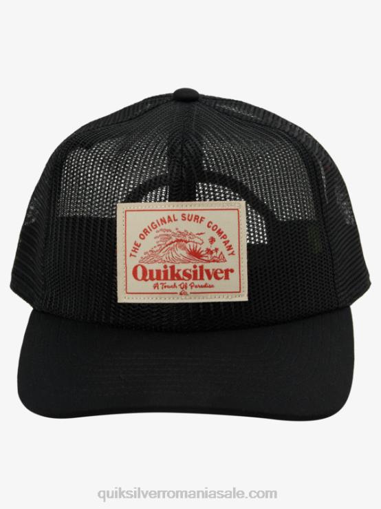 negru pălărie cu ochiuri de camion XT6B1075 bărbați Quiksilver