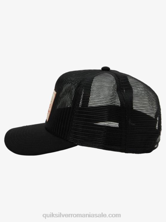 negru pălărie cu ochiuri de camion XT6B1075 bărbați Quiksilver