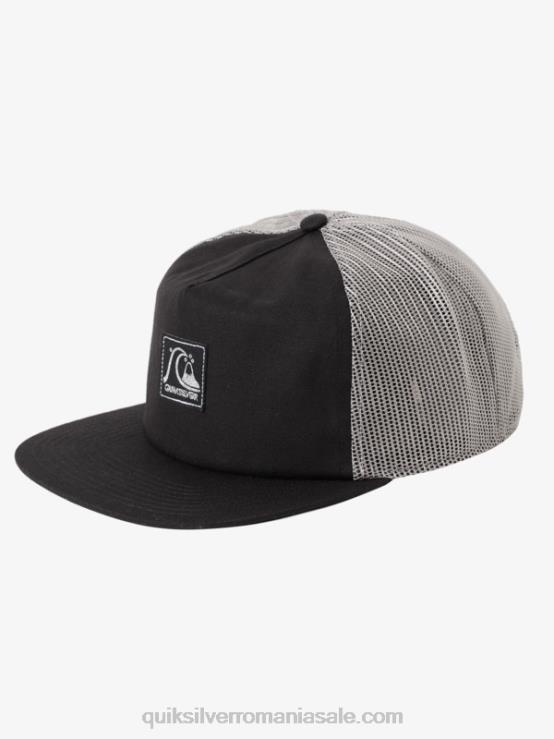negru pălărie de camioner cu o singură înotătoare XT6B1714 bărbați Quiksilver