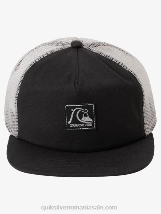 negru pălărie de camioner cu o singură înotătoare XT6B1714 bărbați Quiksilver
