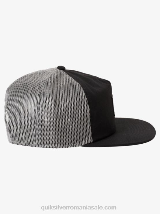 negru pălărie de camioner cu o singură înotătoare XT6B1714 bărbați Quiksilver