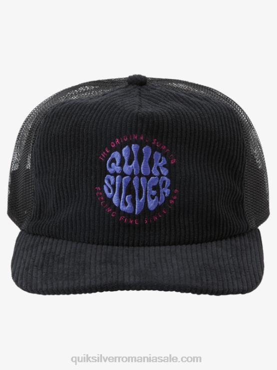 negru pălărie de camionete coasteeze XT6B443 bărbați Quiksilver