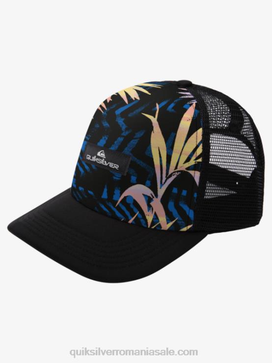 negru rupt pălărie de camionetă cu sopar XT6B1051 bărbați Quiksilver