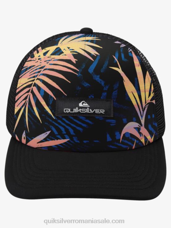 negru rupt pălărie de camionetă cu sopar XT6B1051 bărbați Quiksilver