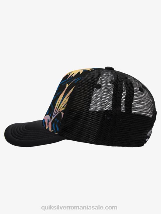 negru rupt pălărie de camionetă cu sopar XT6B1051 bărbați Quiksilver
