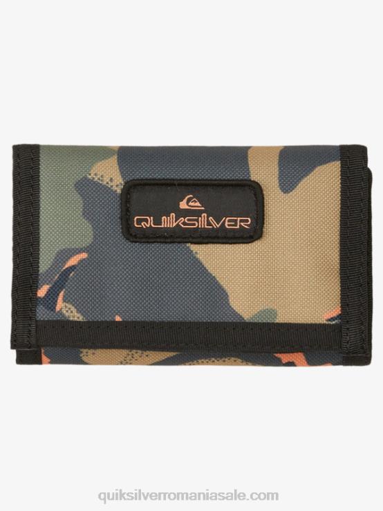 camo - plage portofelul cu trei ori imprimat zilnic XT6B740 bărbați Quiksilver