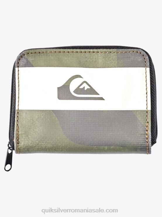 camuflaj negru portofel cu plasa de siguranta cu fermoar XT6B1233 bărbați Quiksilver