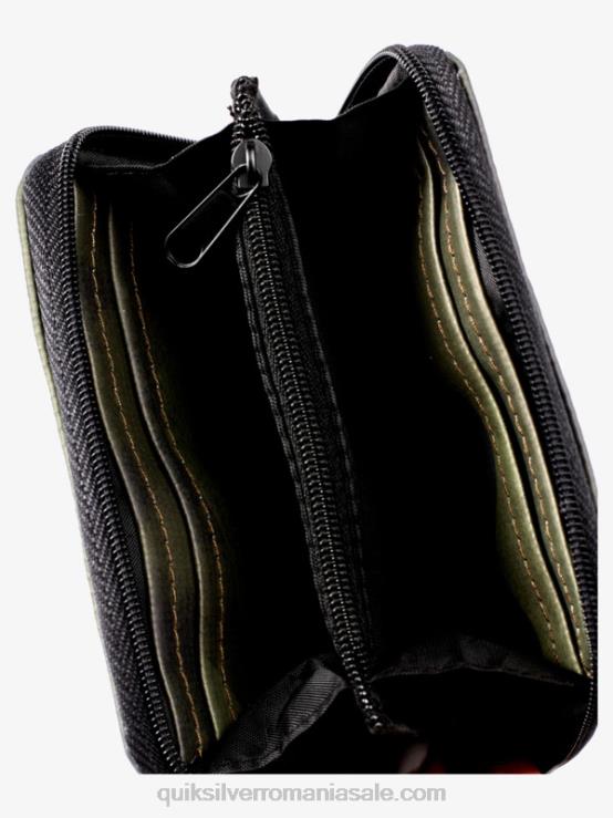 camuflaj negru portofel cu plasa de siguranta cu fermoar XT6B1233 bărbați Quiksilver