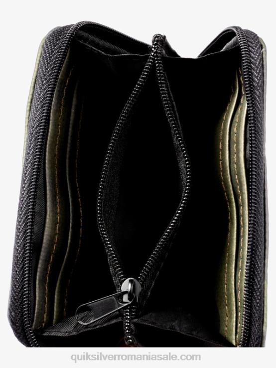 camuflaj negru portofel cu plasa de siguranta cu fermoar XT6B1233 bărbați Quiksilver