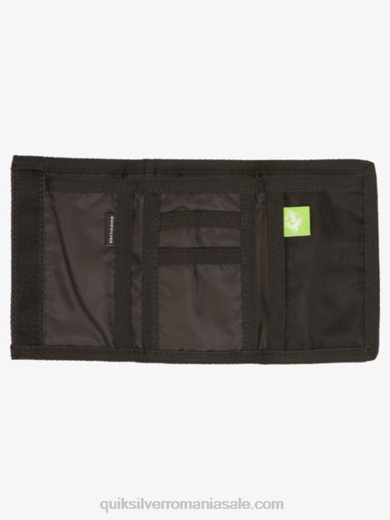 negru/asfalt portofelul cu trei ori imprimat zilnic XT6B738 bărbați Quiksilver