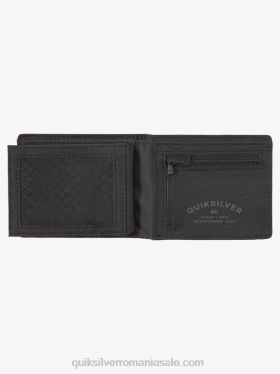 negru negru portofel cu trei ori mai sus XT6B906 bărbați Quiksilver