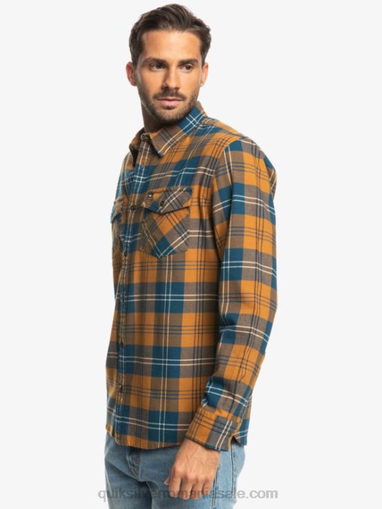 Harelaw de zahăr brun cămașă harelaw stretch cu mânecă lungă XT6B1508 bărbați Quiksilver