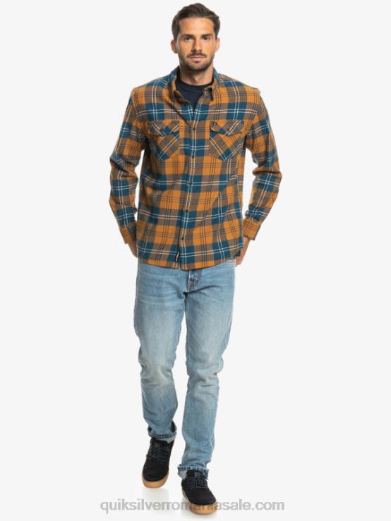 Harelaw de zahăr brun cămașă harelaw stretch cu mânecă lungă XT6B1508 bărbați Quiksilver