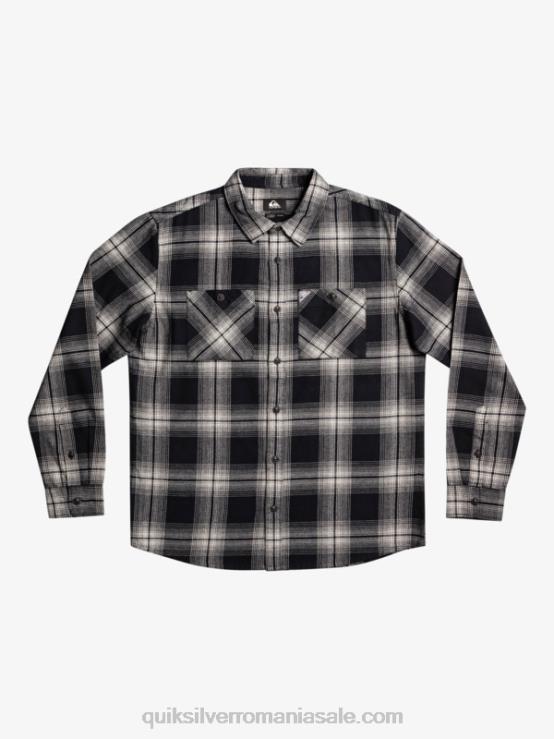 Saturn negru cămașă cu mânecă lungă în carouri saturn XT6B1692 bărbați Quiksilver