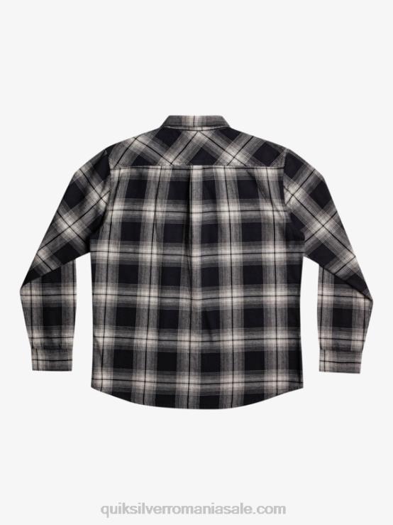 Saturn negru cămașă cu mânecă lungă în carouri saturn XT6B1692 bărbați Quiksilver