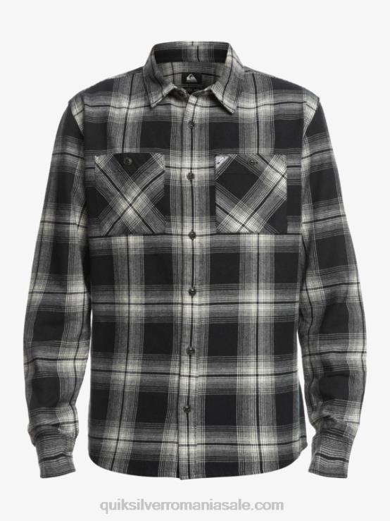 Saturn negru cămașă cu mânecă lungă în carouri saturn XT6B1692 bărbați Quiksilver