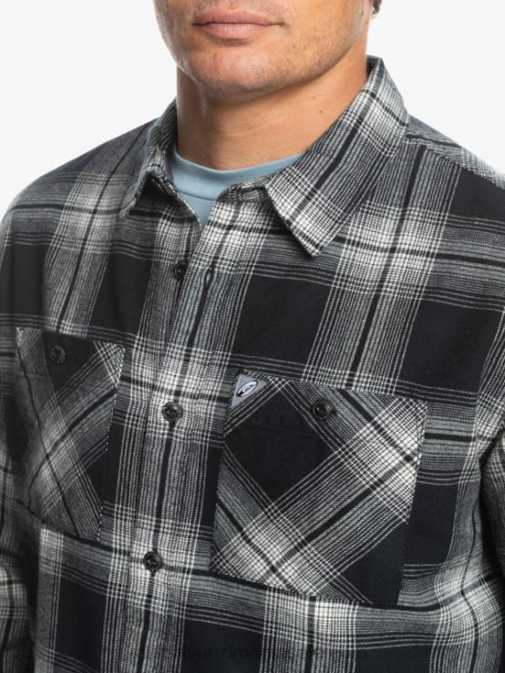 Saturn negru cămașă cu mânecă lungă în carouri saturn XT6B1692 bărbați Quiksilver