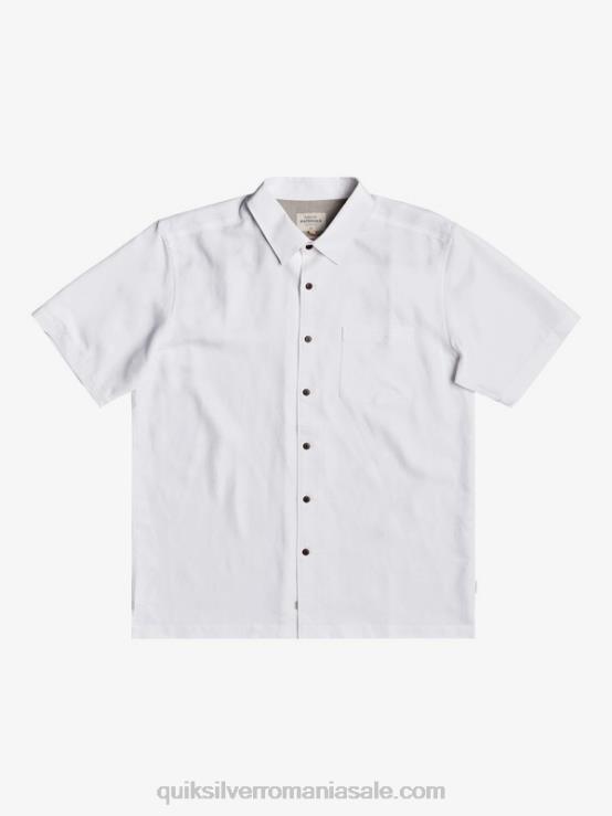 alb cămașă cu mânecă scurtă waterman Kelpies Bay XT6B1358 bărbați Quiksilver