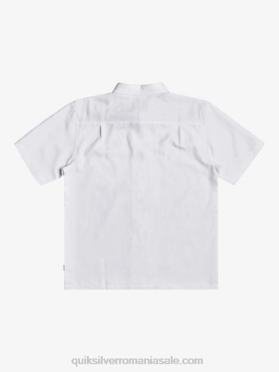 alb cămașă cu mânecă scurtă waterman Kelpies Bay XT6B1358 bărbați Quiksilver