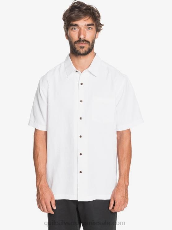 alb cămașă cu mânecă scurtă waterman Kelpies Bay XT6B1358 bărbați Quiksilver