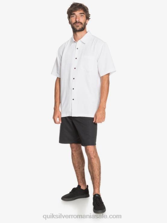 alb cămașă cu mânecă scurtă waterman Kelpies Bay XT6B1358 bărbați Quiksilver