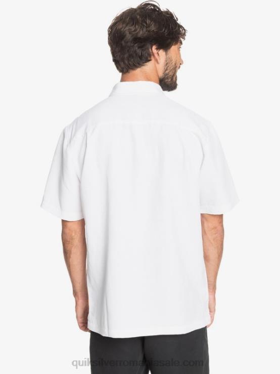 alb cămașă cu mânecă scurtă waterman Kelpies Bay XT6B1358 bărbați Quiksilver
