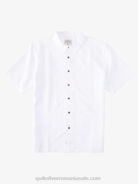 alb cămașă cu mânecă scurtă waterman manele bay XT6B799 bărbați Quiksilver