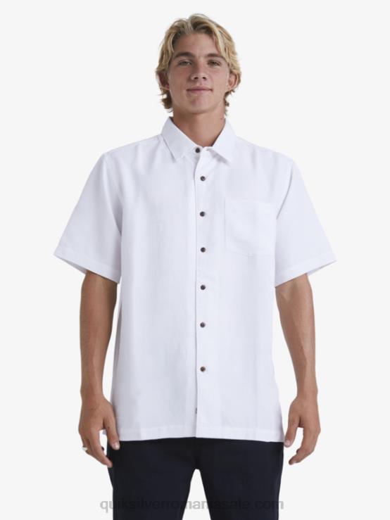 alb cămașă cu mânecă scurtă waterman manele bay XT6B799 bărbați Quiksilver