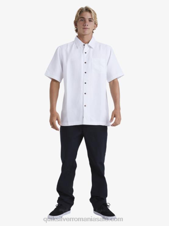 alb cămașă cu mânecă scurtă waterman manele bay XT6B799 bărbați Quiksilver