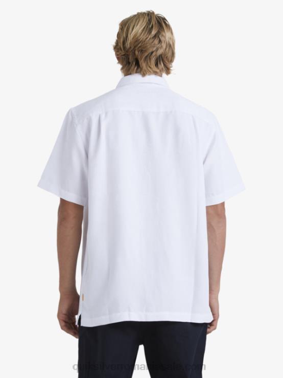 alb cămașă cu mânecă scurtă waterman manele bay XT6B799 bărbați Quiksilver