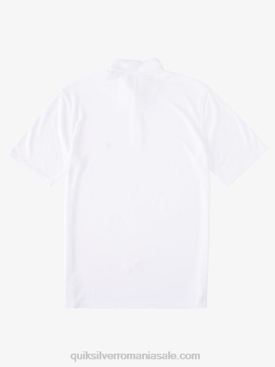 alb tricou polo waterman cu mânecă scurtă XT6B246 bărbați Quiksilver