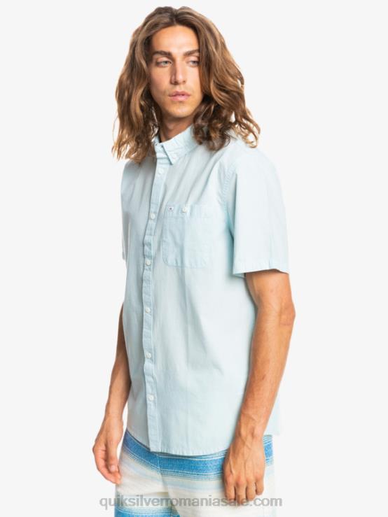 albastru aerisit cămașă winfall cu mânecă scurtă XT6B384 bărbați Quiksilver