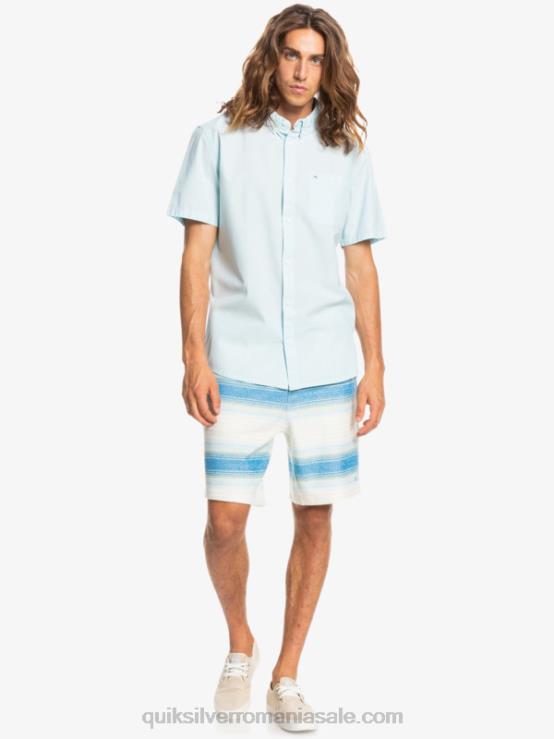 albastru aerisit cămașă winfall cu mânecă scurtă XT6B384 bărbați Quiksilver