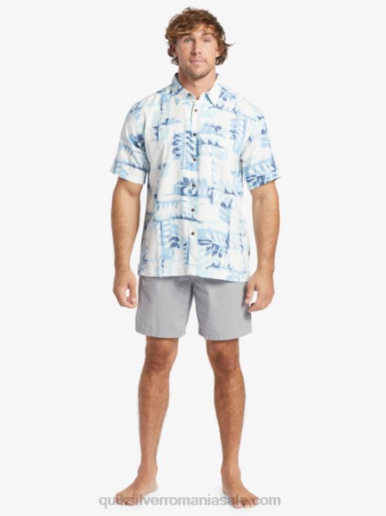 albastru amurg canoe recif w cămașă tehnică cu mânecă scurtă waterman canoes reef XT6B399 bărbați Quiksilver