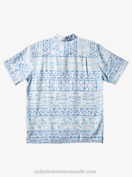 albastru amurg la copaci cămașă cu mânecă scurtă waterman at trees XT6B293 bărbați Quiksilver