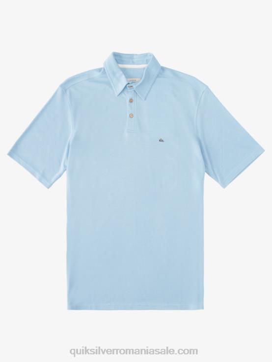 albastru amurg tricou polo waterman cu mânecă scurtă XT6B248 bărbați Quiksilver
