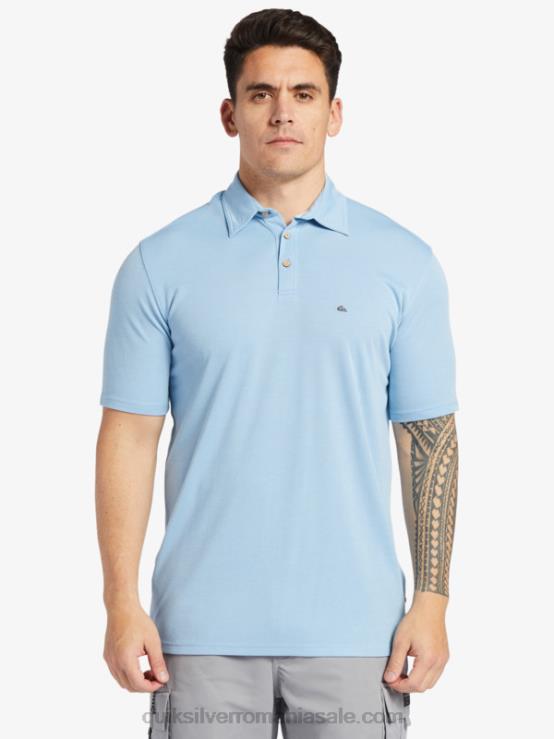 albastru amurg tricou polo waterman cu mânecă scurtă XT6B248 bărbați Quiksilver